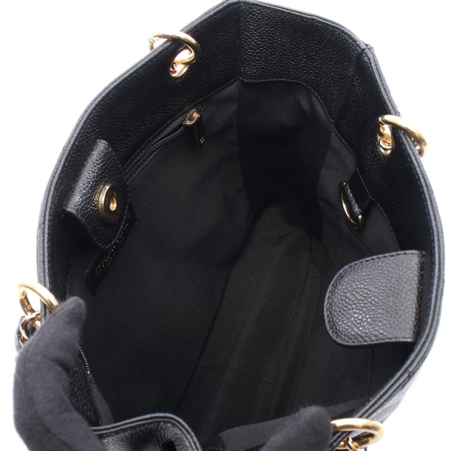 Chanel Matelasse Black Grained Calfskin Tote Bag