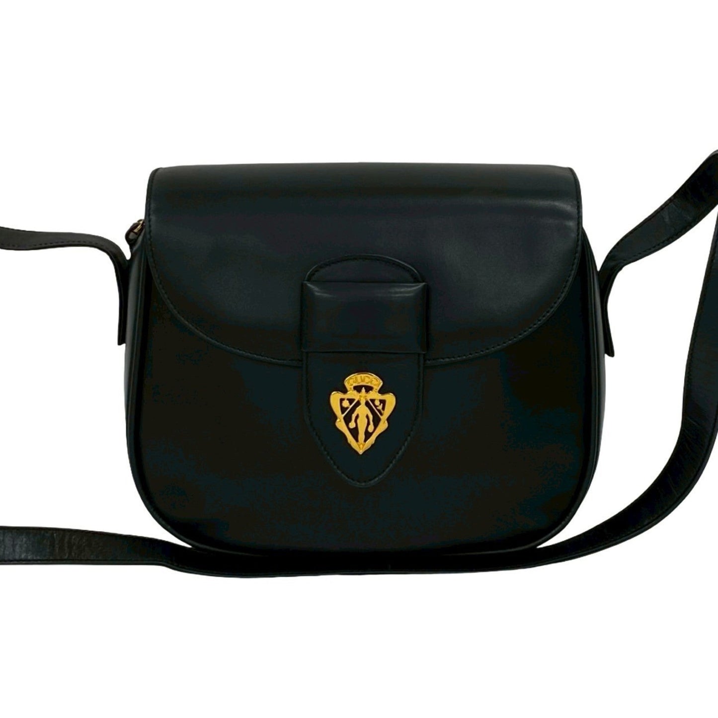 Gucci Black Leather Pochette Shoulder Bag
