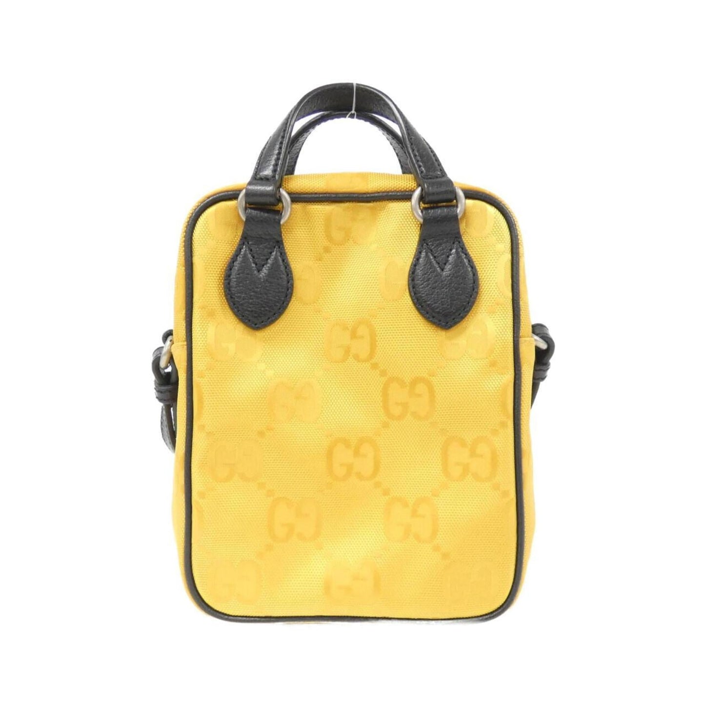 Gucci Black Yellow Nylon Leather Shoulder Bag