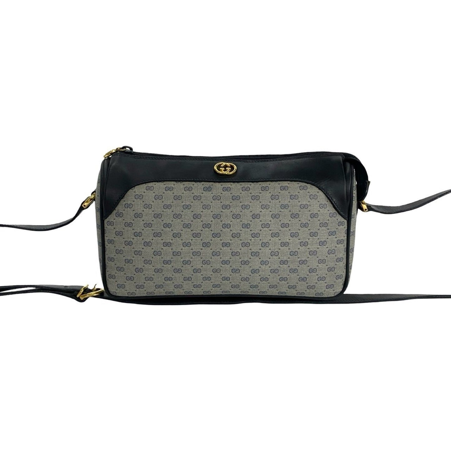 Gucci Navy Leather Pvc Pochette Shoulder Bag
