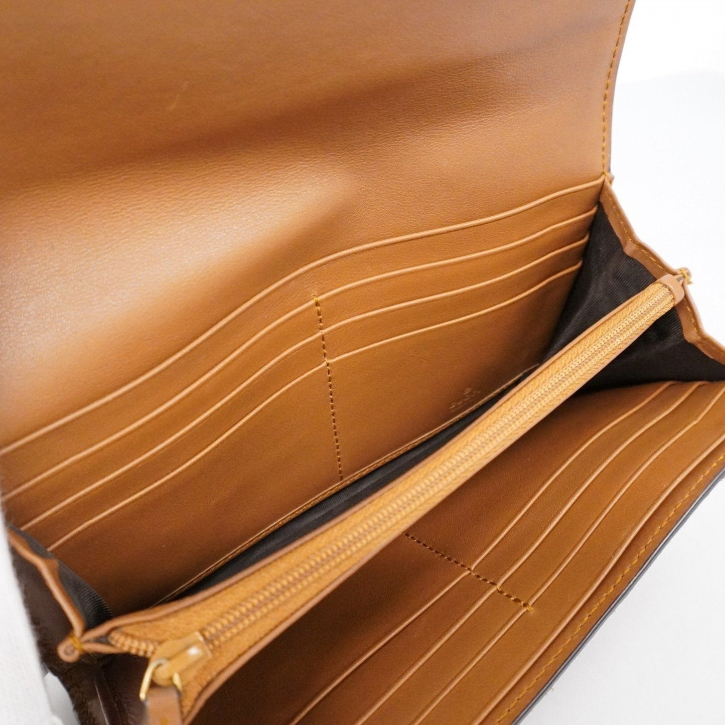 Gucci Brown Suede Long Wallet (Bi-Fold)