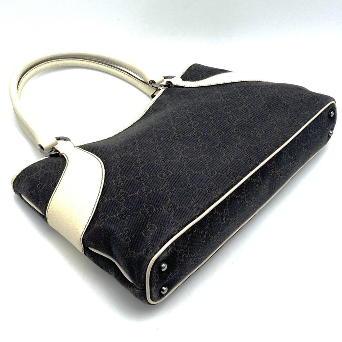 Gucci Black Canvas Handbag Tote Bag