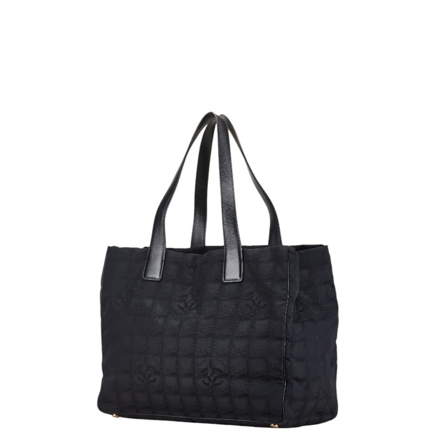 Chanel New Travel Line Black New Travel Line Nylon Leather Tote Bag