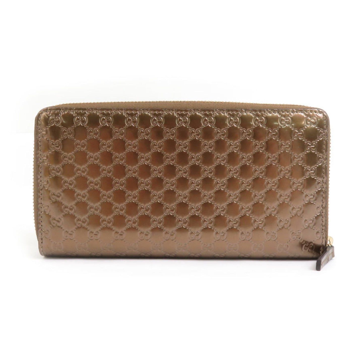 Gucci Bronze Leather Long Wallet (Bi-Fold)