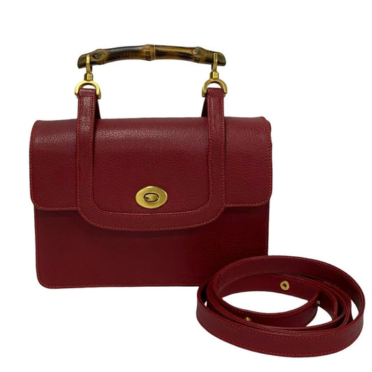 Gucci Red Color Leather Shoulder Bag