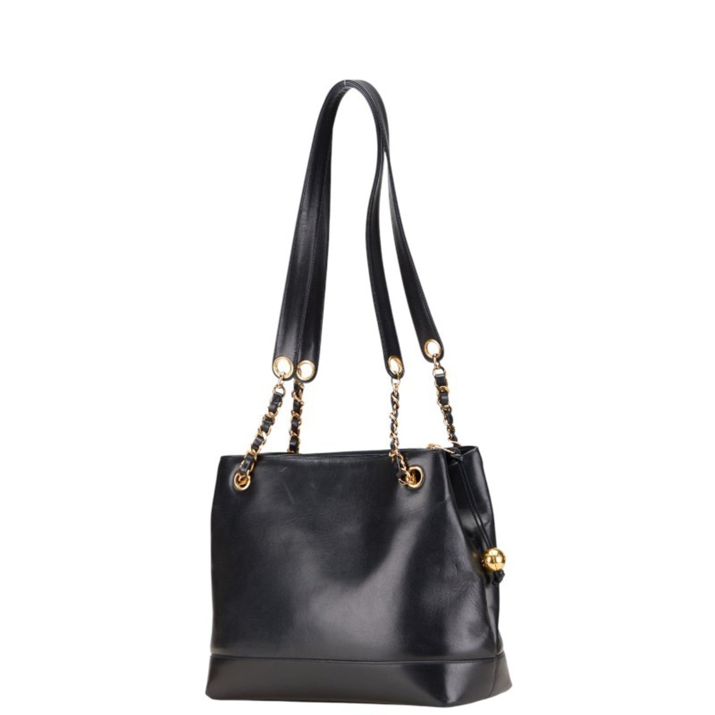 Chanel Black Leather Tote Bag