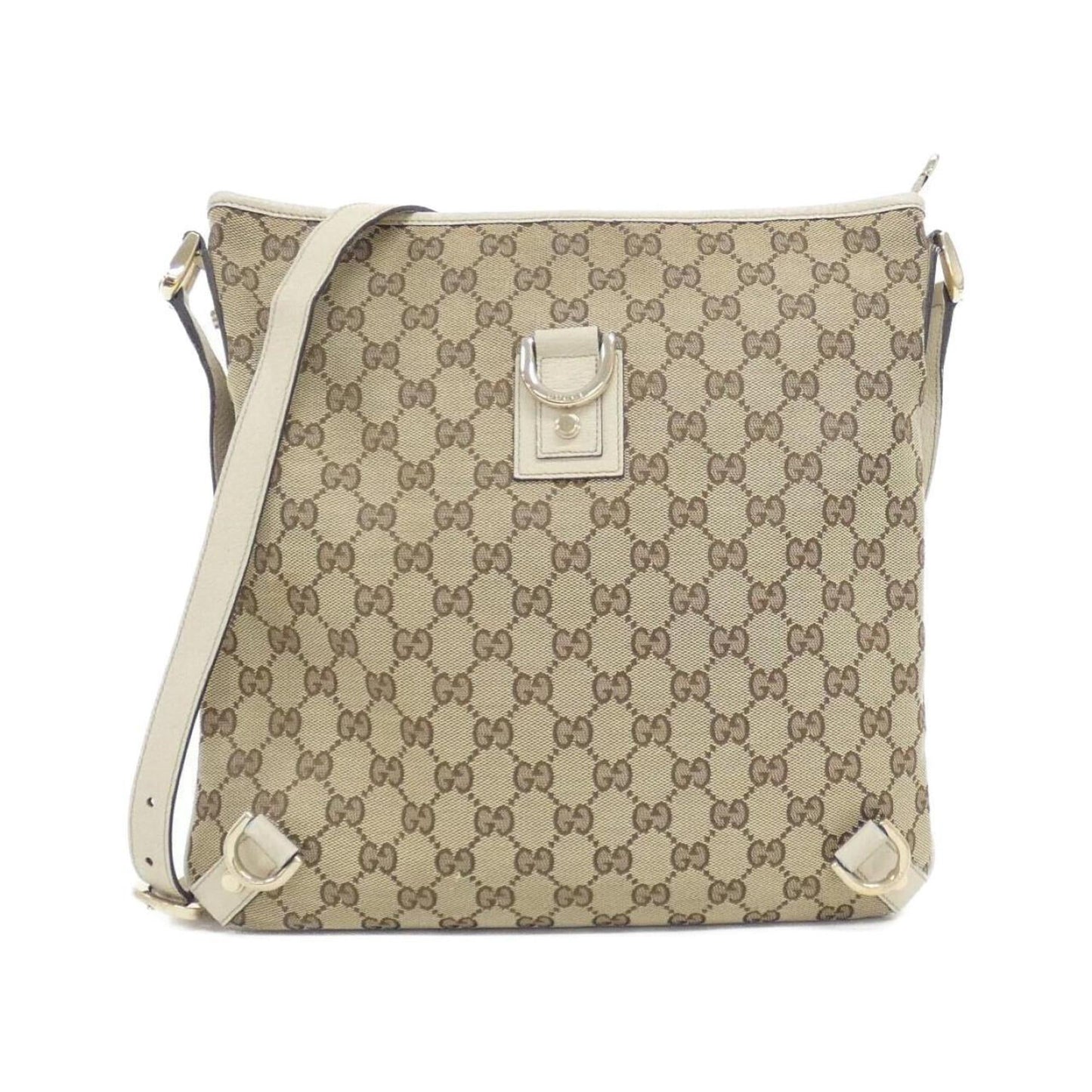 Gucci Beige Ivory Gg Canvas Shoulder Bag