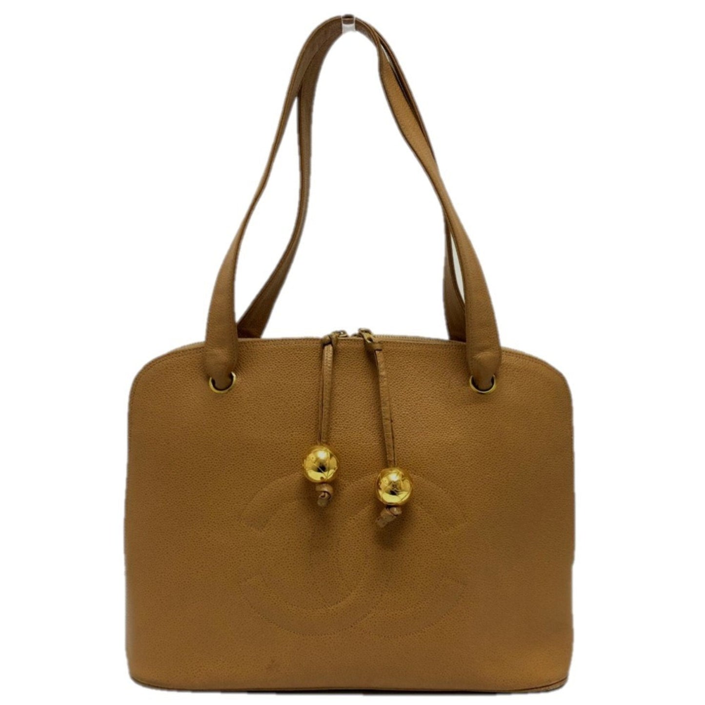 Chanel Beige Grained Calfskin Tote Bag