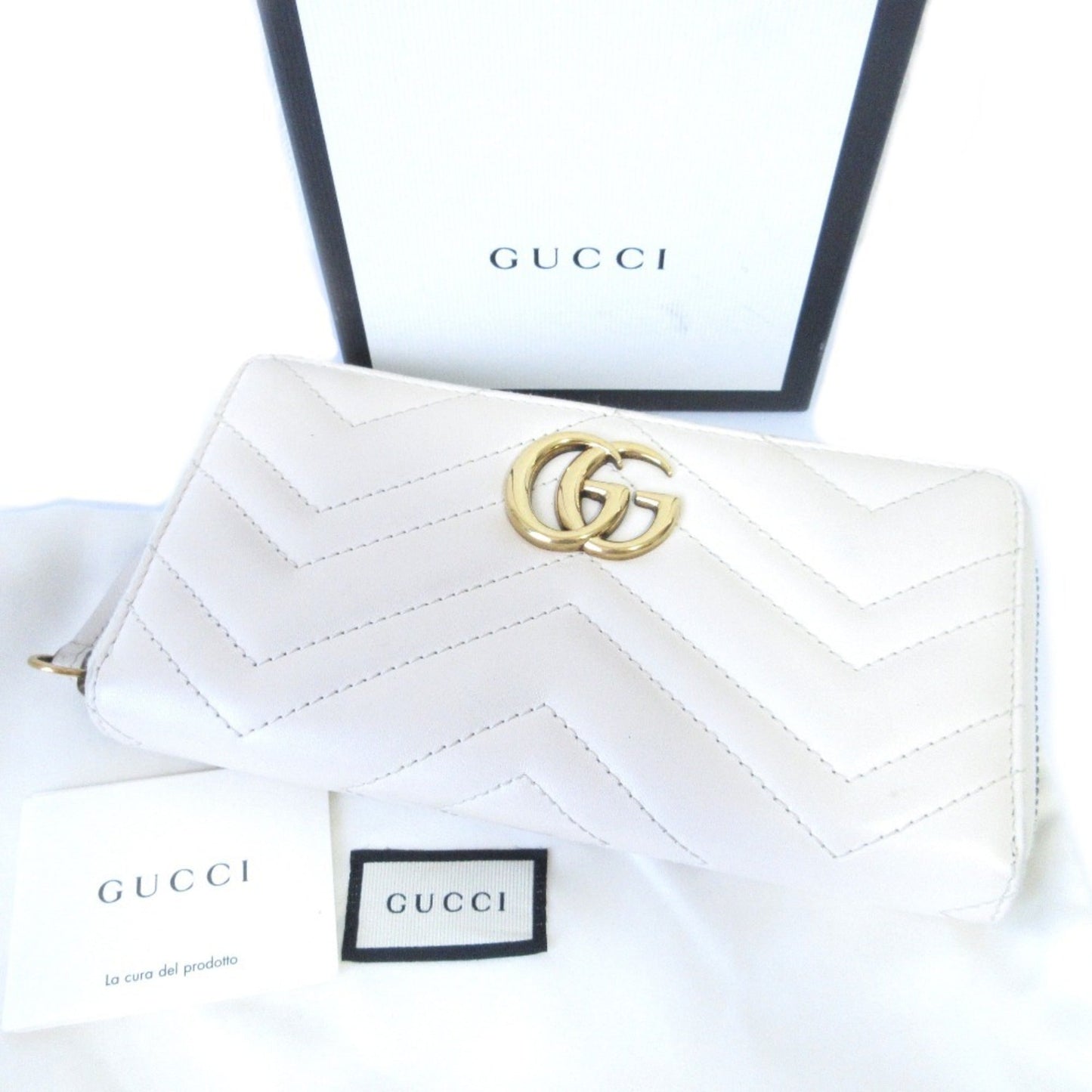 Gucci Off-White Long Wallet (Bi-Fold)