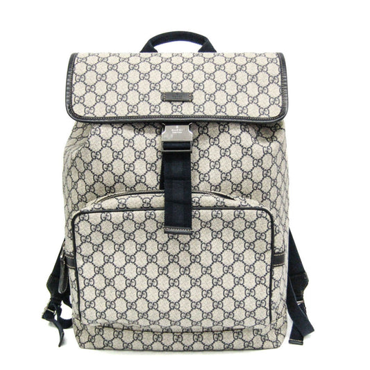 Gucci Beige Navy Gg Supreme Backpack