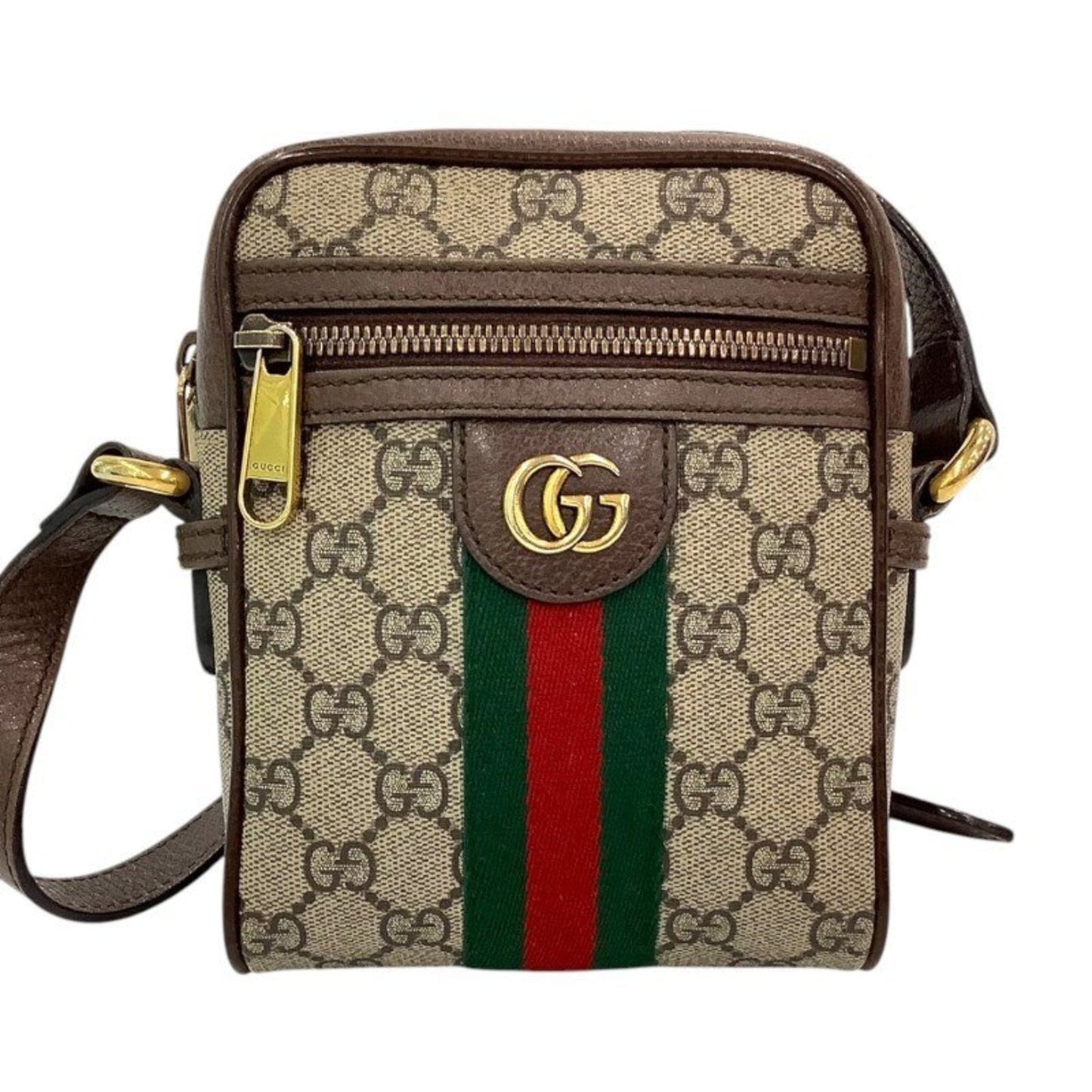 Gucci Ophidia Beige Brown Gg Supreme Leather Shoulder Bag