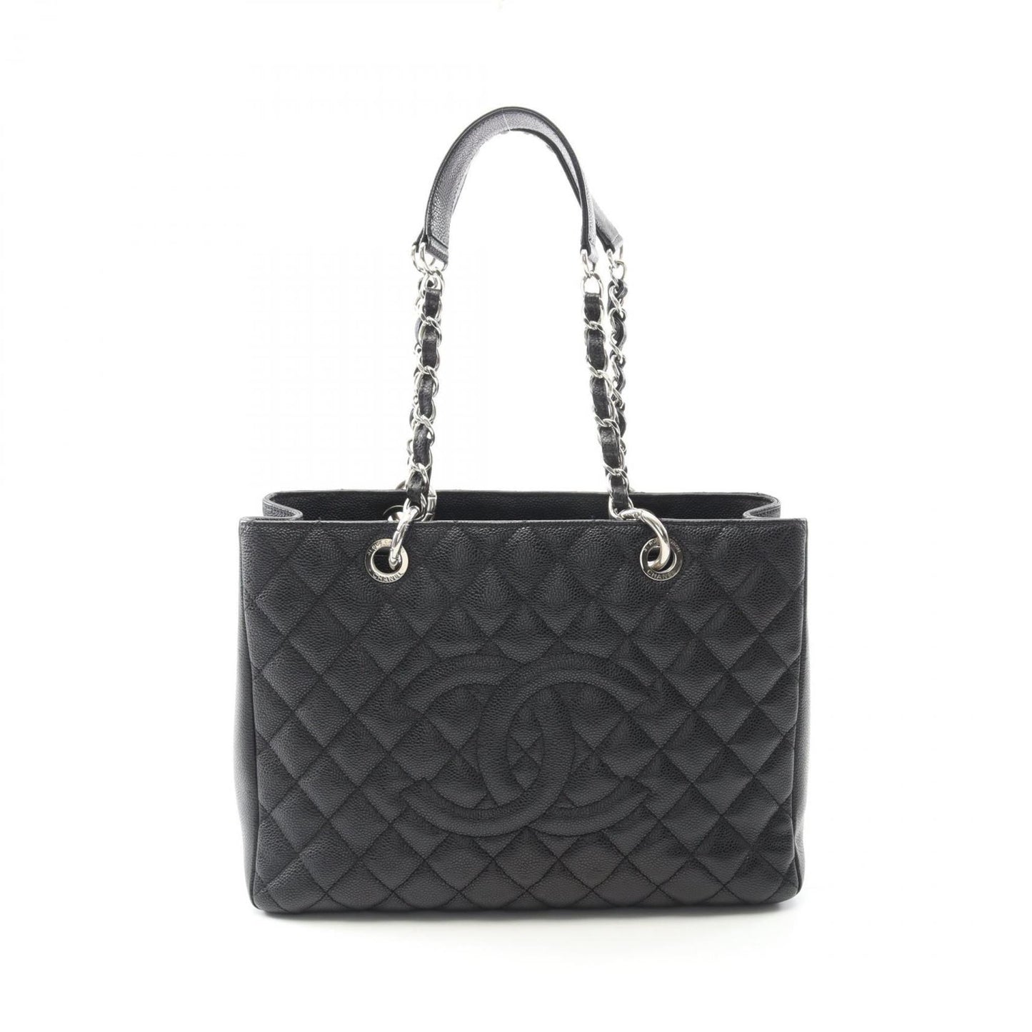 Chanel Matelasse Black Leather Tote Bag
