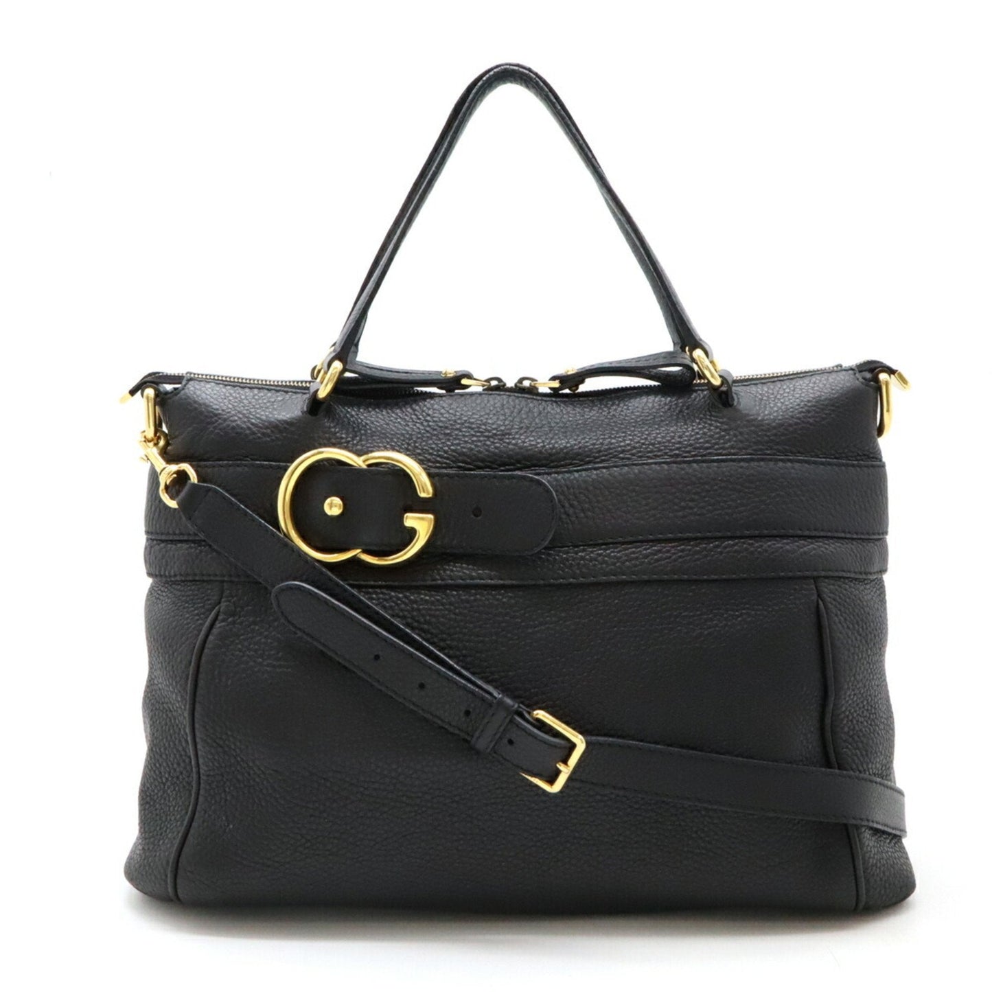 Gucci Black Leather Shoulder Bag Tote Bag