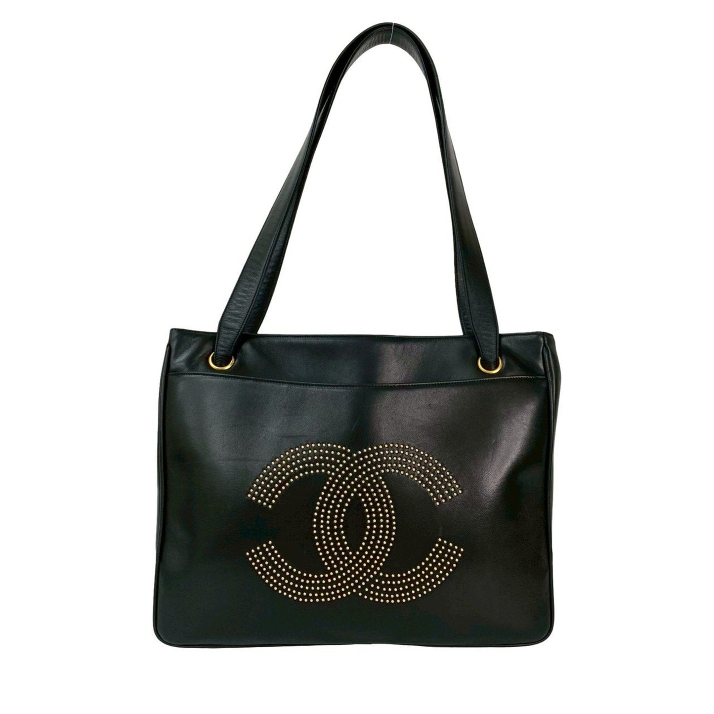 Chanel Black Leather Shoulder Bag Tote Bag