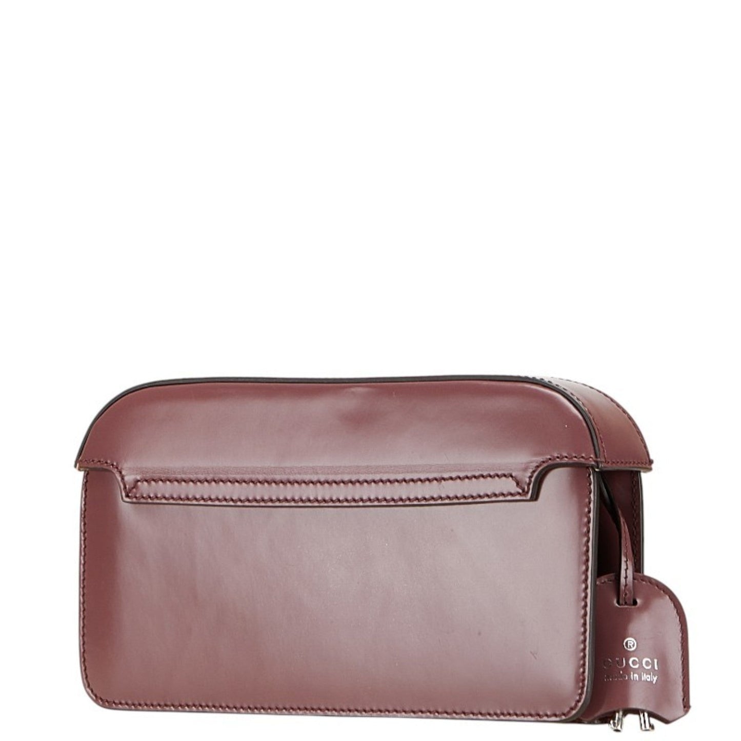 Gucci Wine Leather Clutch Bag