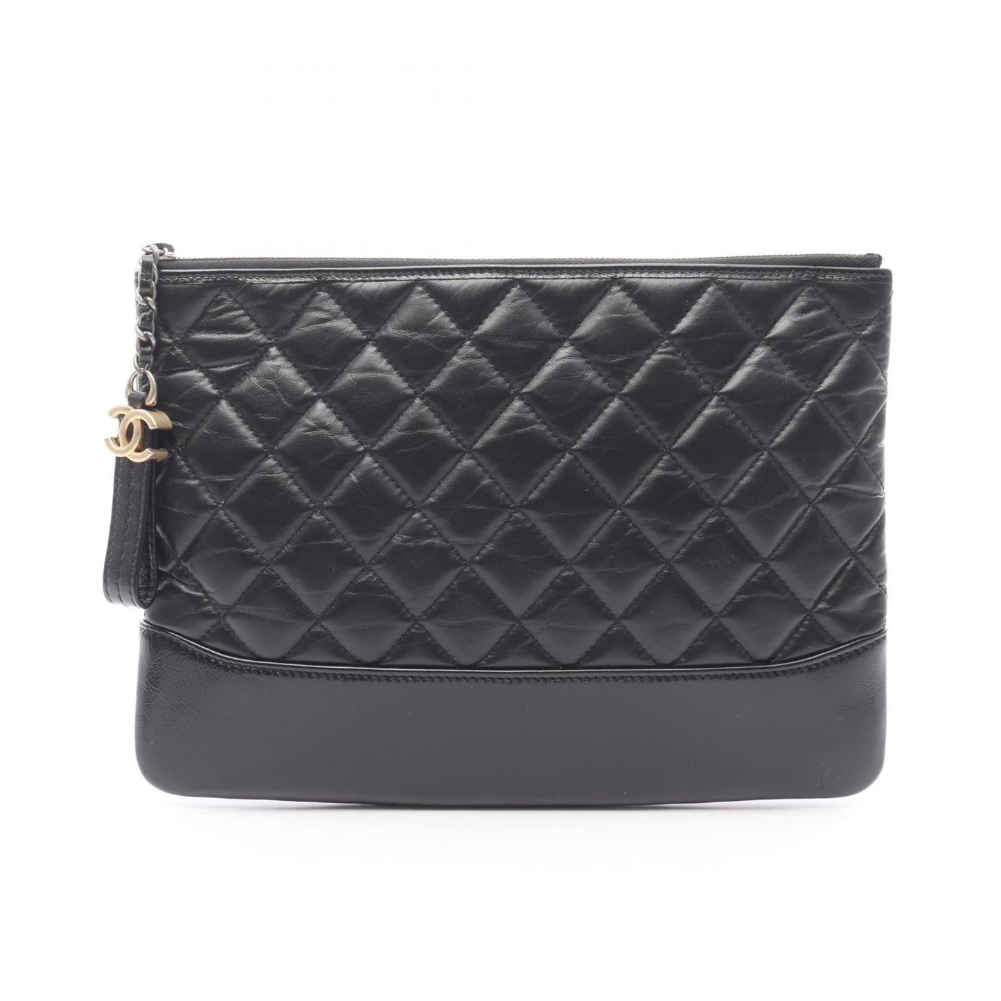 Chanel Black Leather Clutch Bag