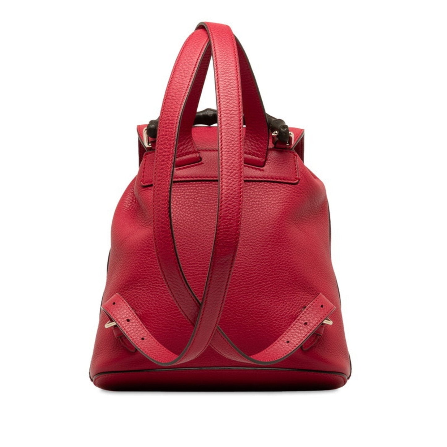 Gucci Red Color Bamboo Backpack
