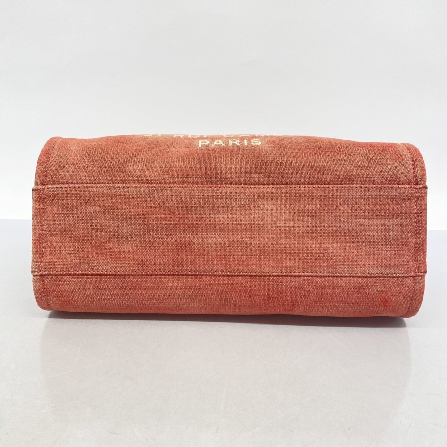 Chanel Red Color Canvas Tote Bag