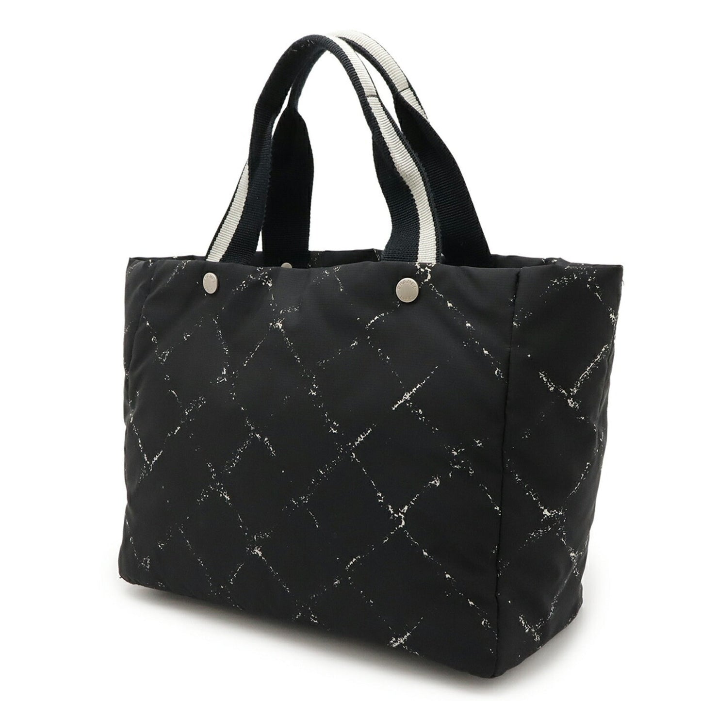 Chanel Black Red Color Nylon Shoulder Bag Tote Bag