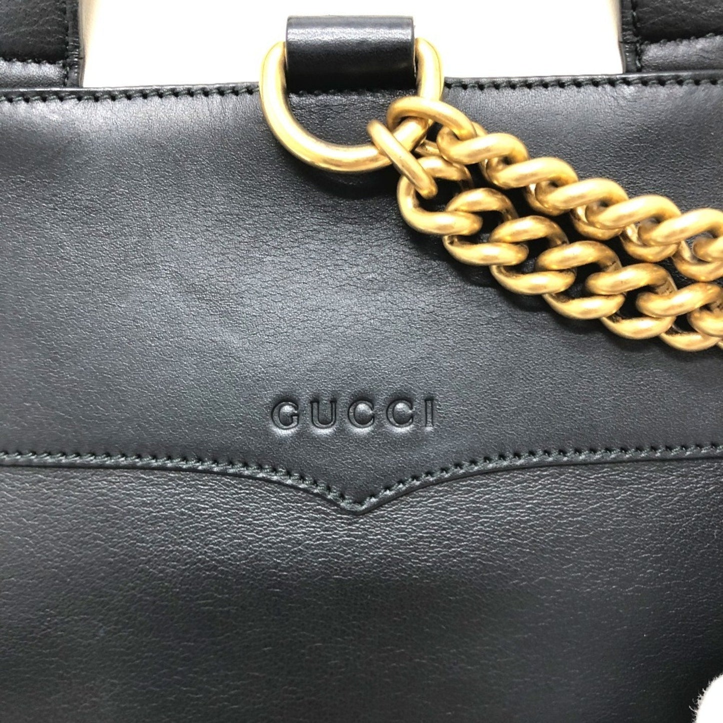 Gucci Black Leather Backpack