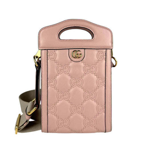 Gucci Pink Leather Shoulder Bag