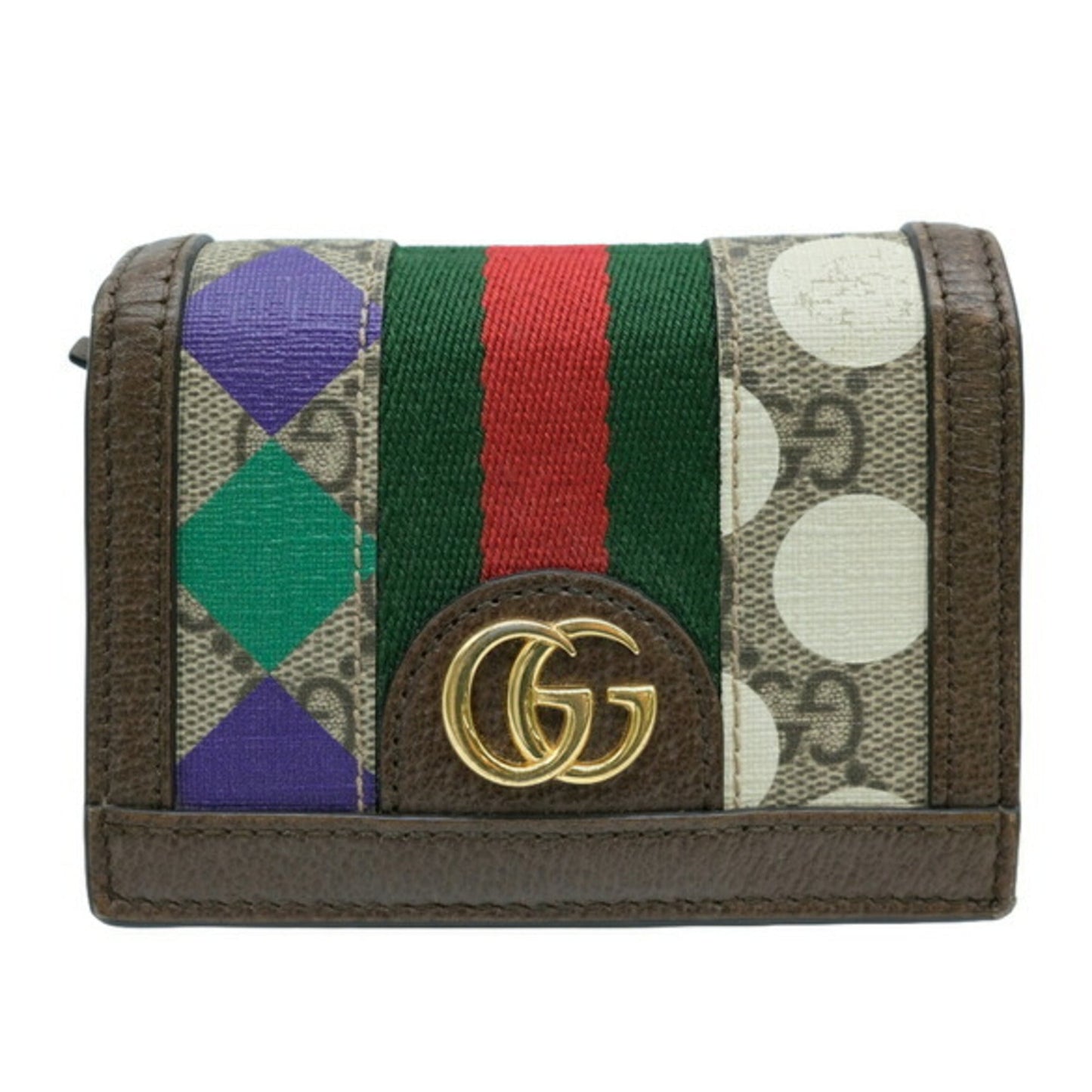 Gucci Beige Brown Multi-Color Gg Supreme Wallet (Bi-Fold)