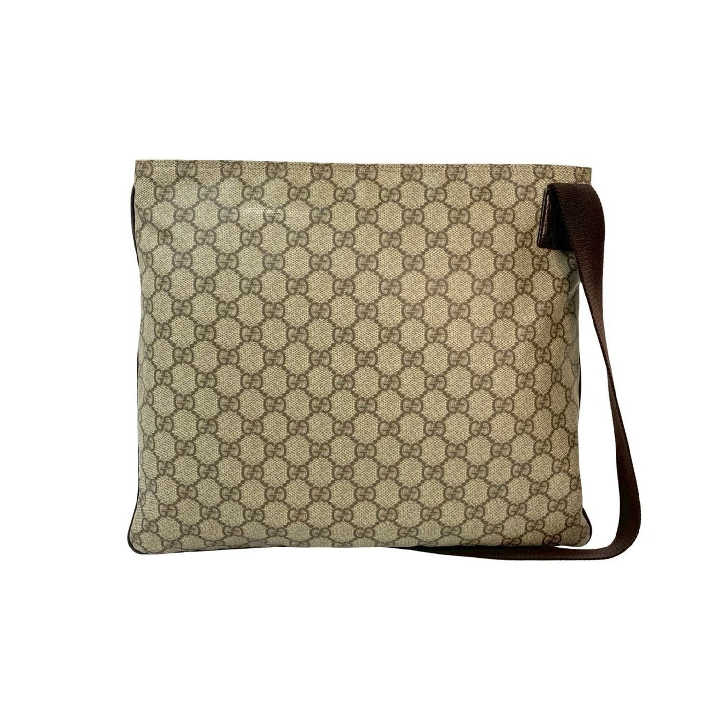 Gucci Brown Leather Pvc Shoulder Bag Tote Bag