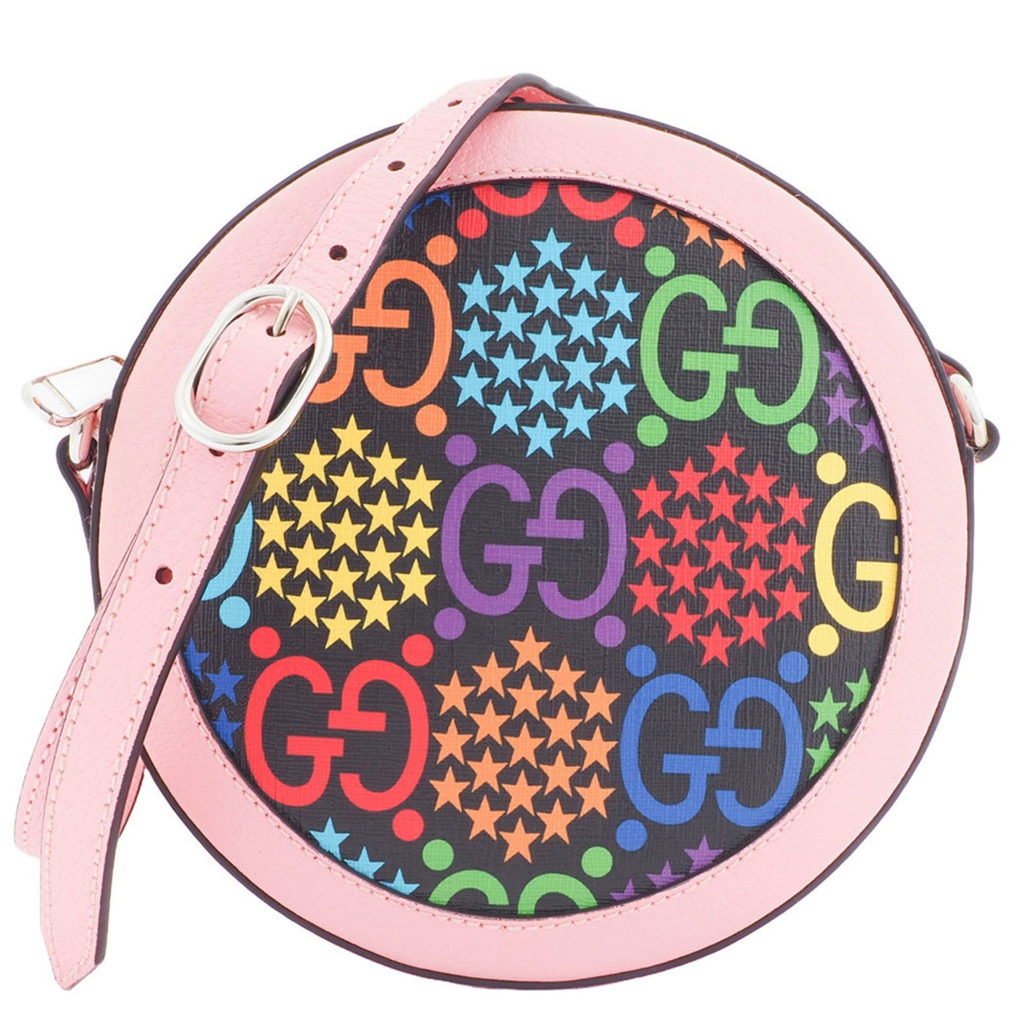 Gucci Multi-Color Pink Pvc Leather Shoulder Bag