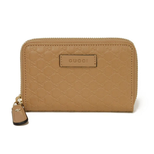 Gucci Beige Gg Leather Coin Purse/Coin Case