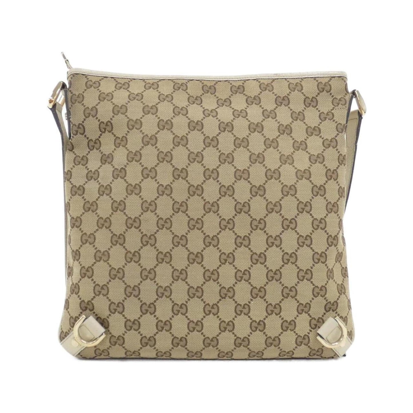 Gucci Beige Ivory Gg Canvas Shoulder Bag