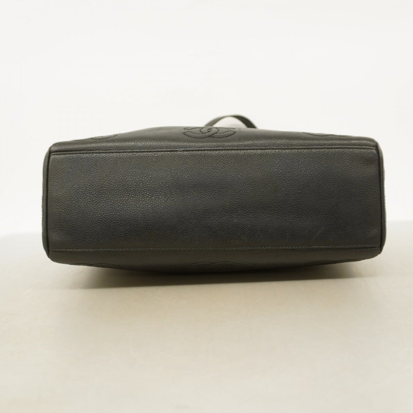 Chanel Black Grained Calfskin Tote Bag