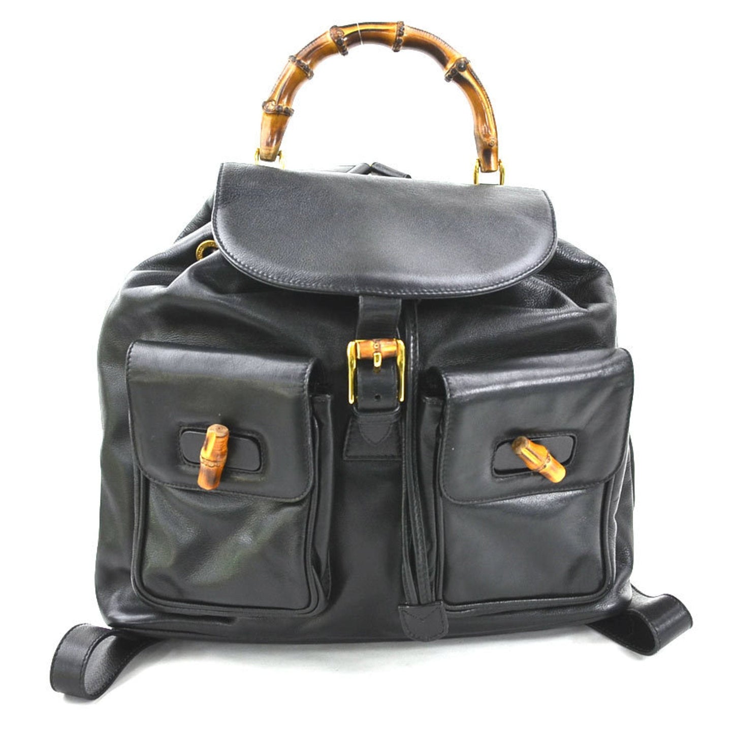 Gucci Black Leather Backpack