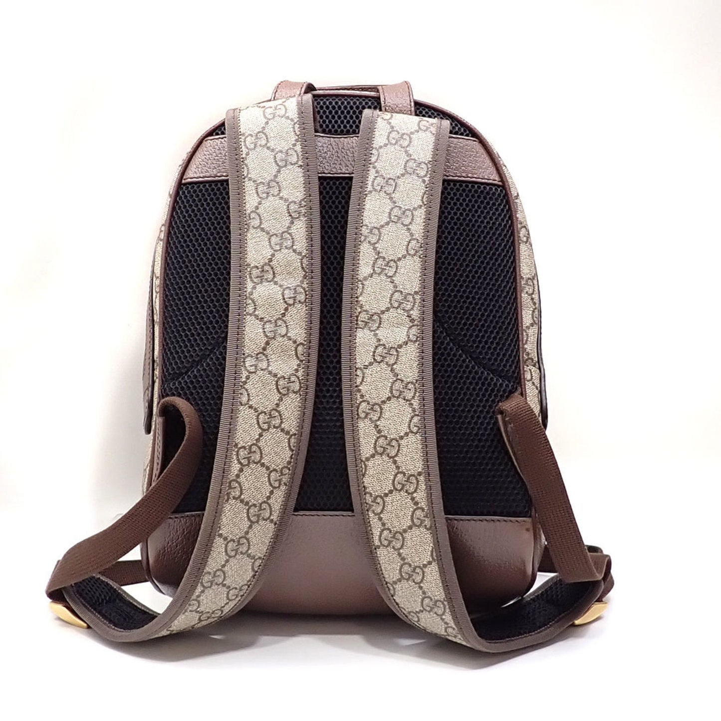 Gucci Beige Brown Pvc Leather Backpack