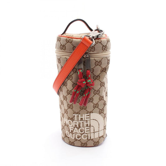 Gucci Beige Brown Orange Gg Canvas Leather Handbag