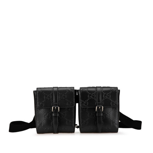 Gucci Black Leather Fanny Pack