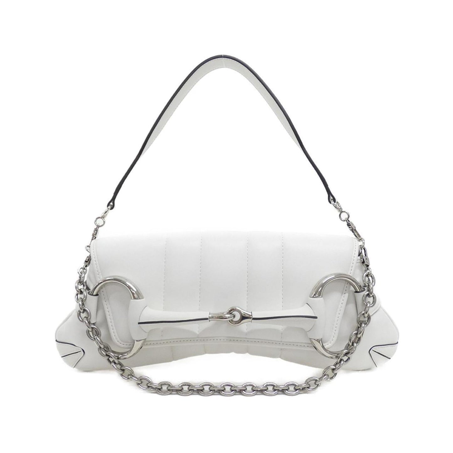 Gucci White Leather Shoulder Bag