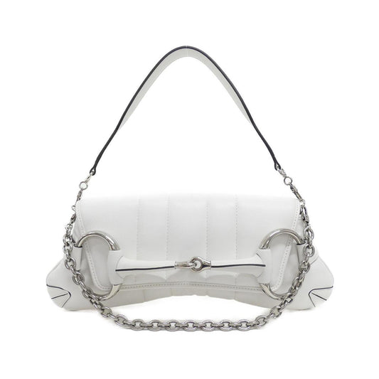 Gucci White Leather Shoulder Bag