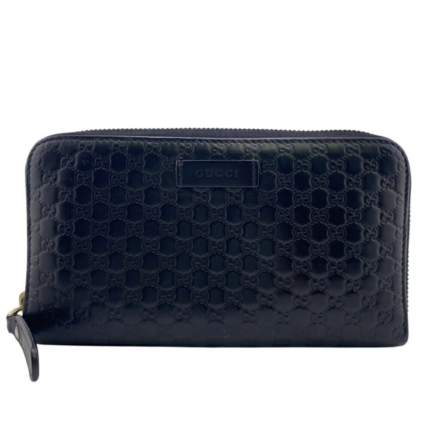 Gucci Microguccissima Black Leather Long Wallet (Bi-Fold)