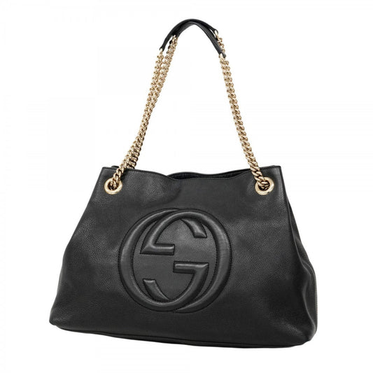 Gucci Black Leather Shoulder Bag