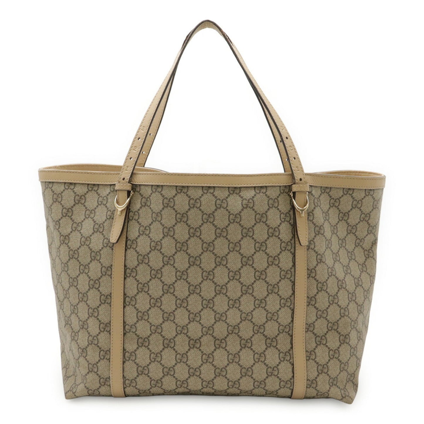 Gucci Beige Sand Gg Supreme Leather Shoulder Bag Tote Bag
