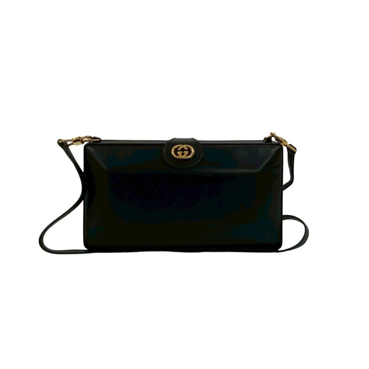 Gucci Black Leather Pochette Shoulder Bag