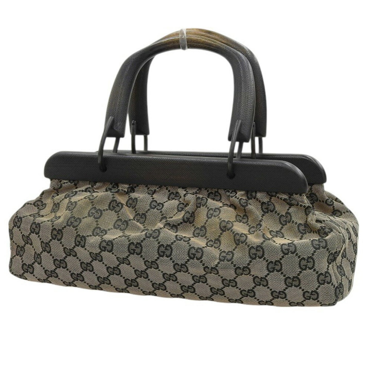Gucci Gg Canvas Beige Black Brown Gg Canvas Handbag