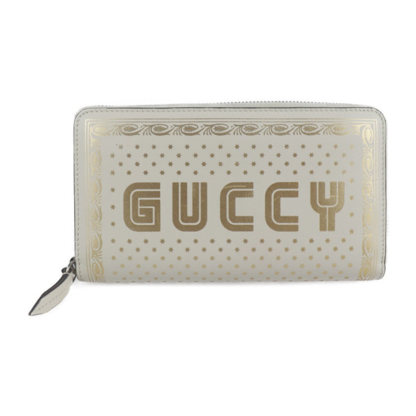 Gucci Gold Ivory Leather Long Wallet (Bi-Fold)