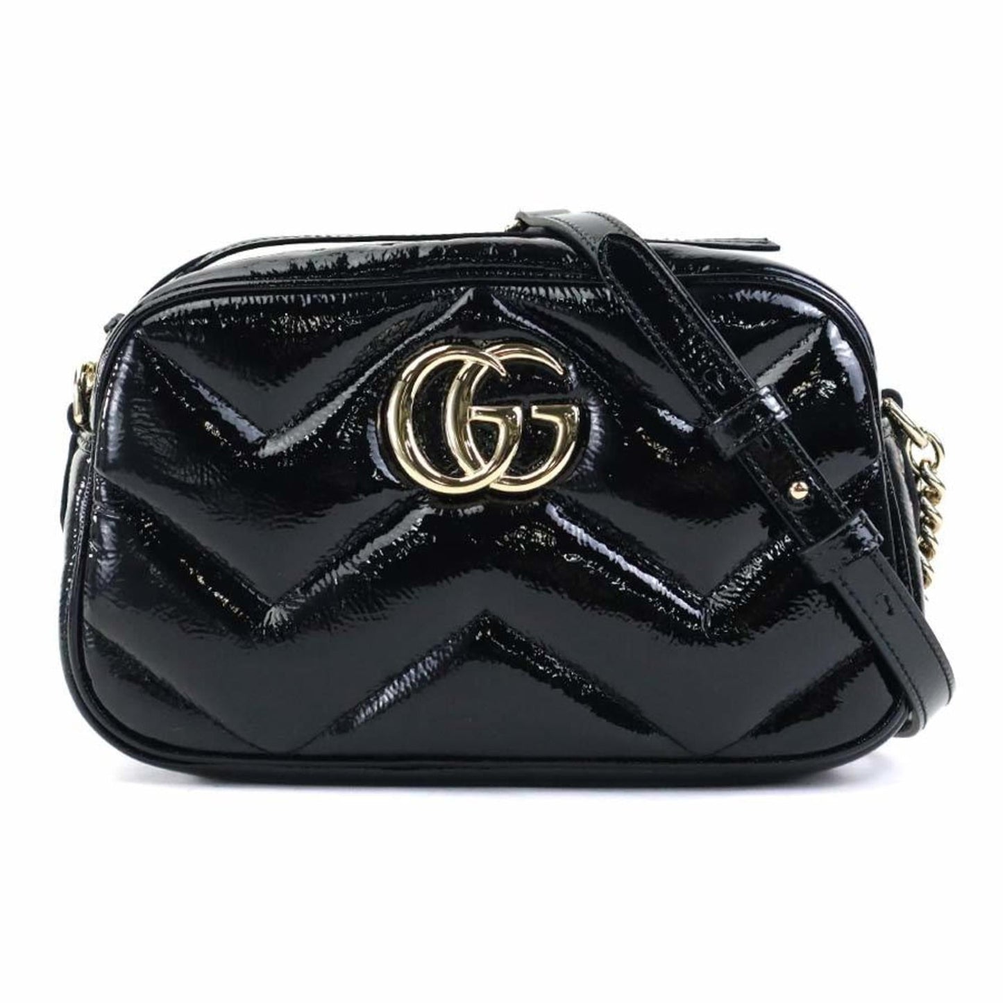 Gucci Black Patent Leather Shoulder Bag