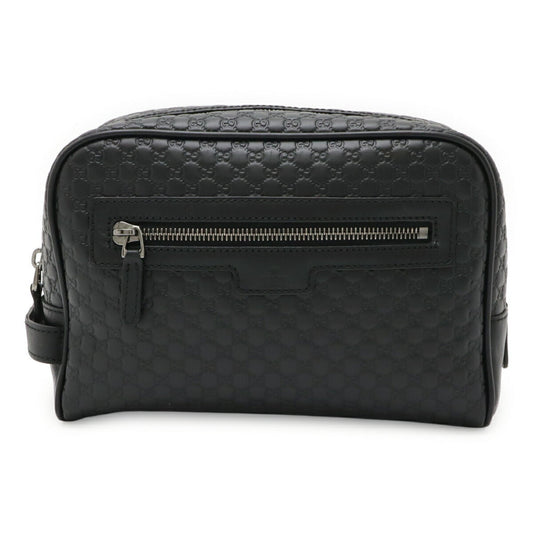 Gucci Black Leather Clutch Bag Handbag