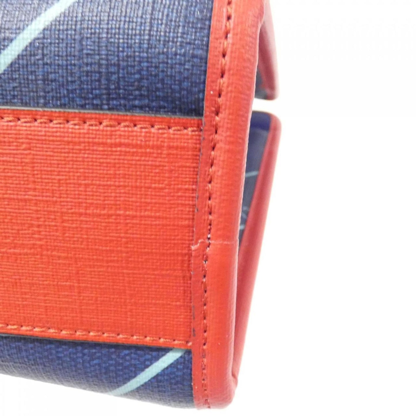 Gucci Navy Red Color Canvas Handbag