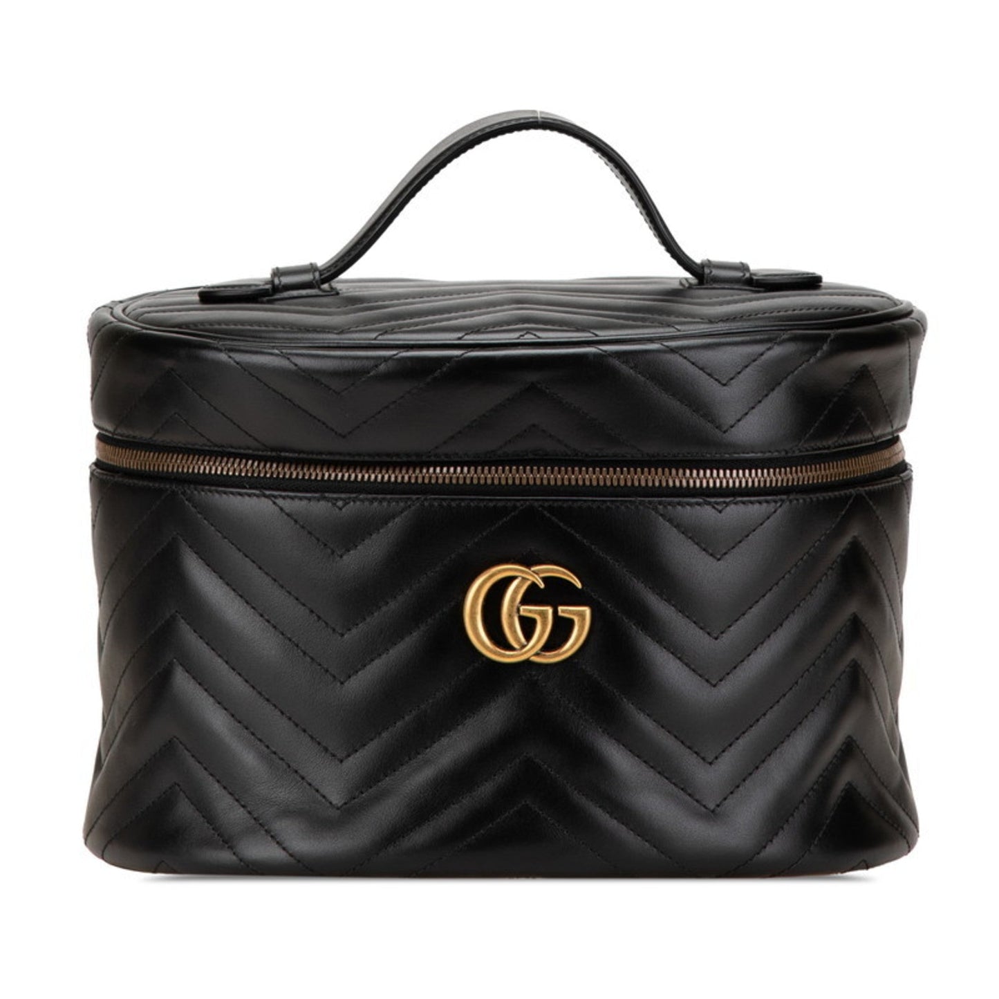 Gucci Black Leather Vanity Bag