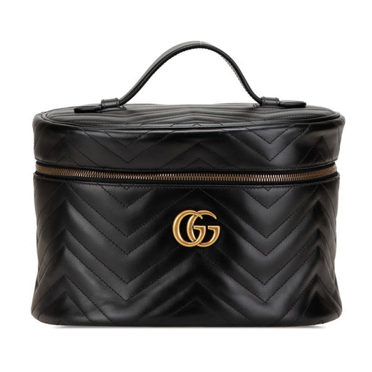 Gucci Black Leather Vanity Bag