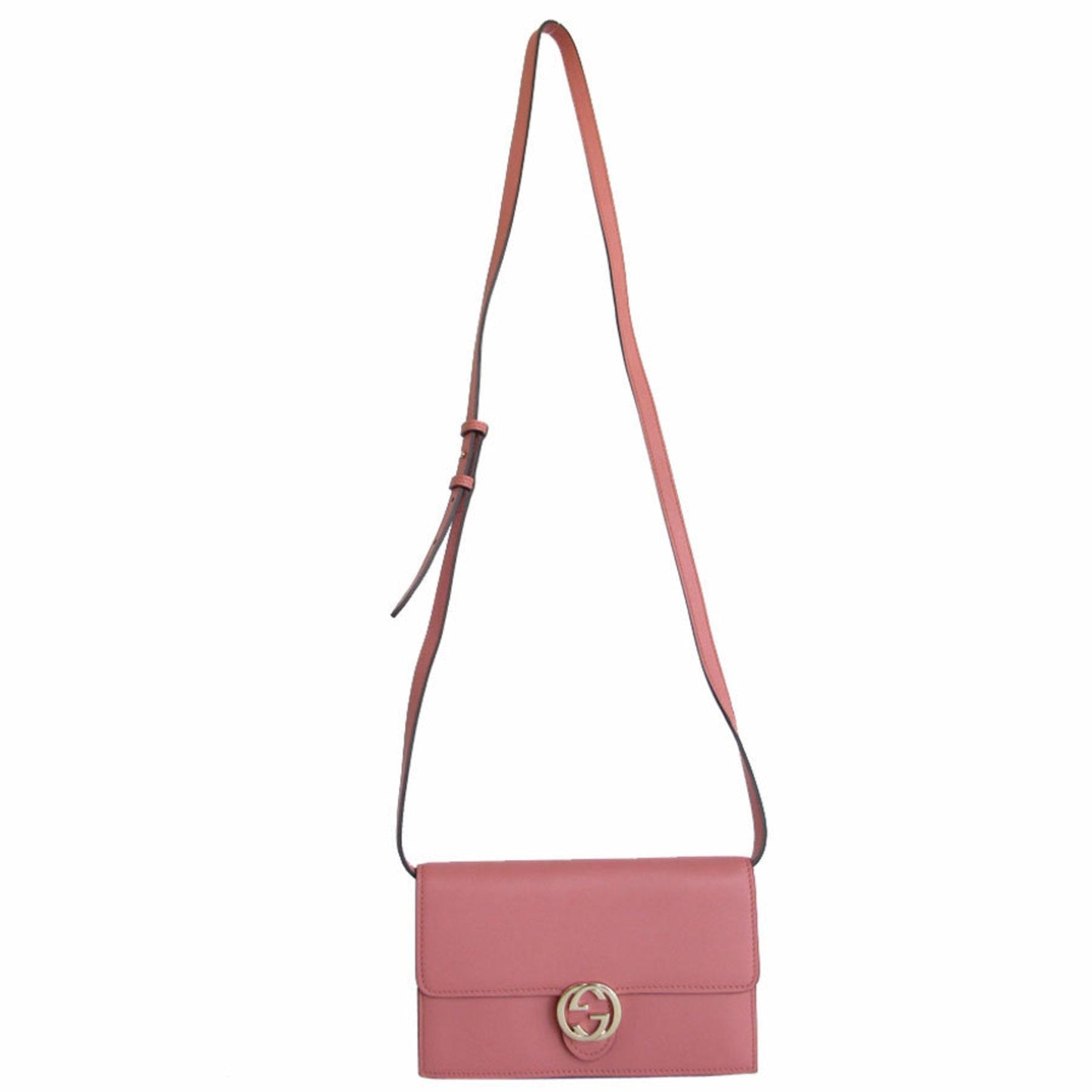 Gucci Pink Beige Leather Shoulder Bag