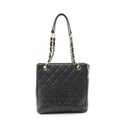 Chanel Black Grained Calfskin Tote Bag